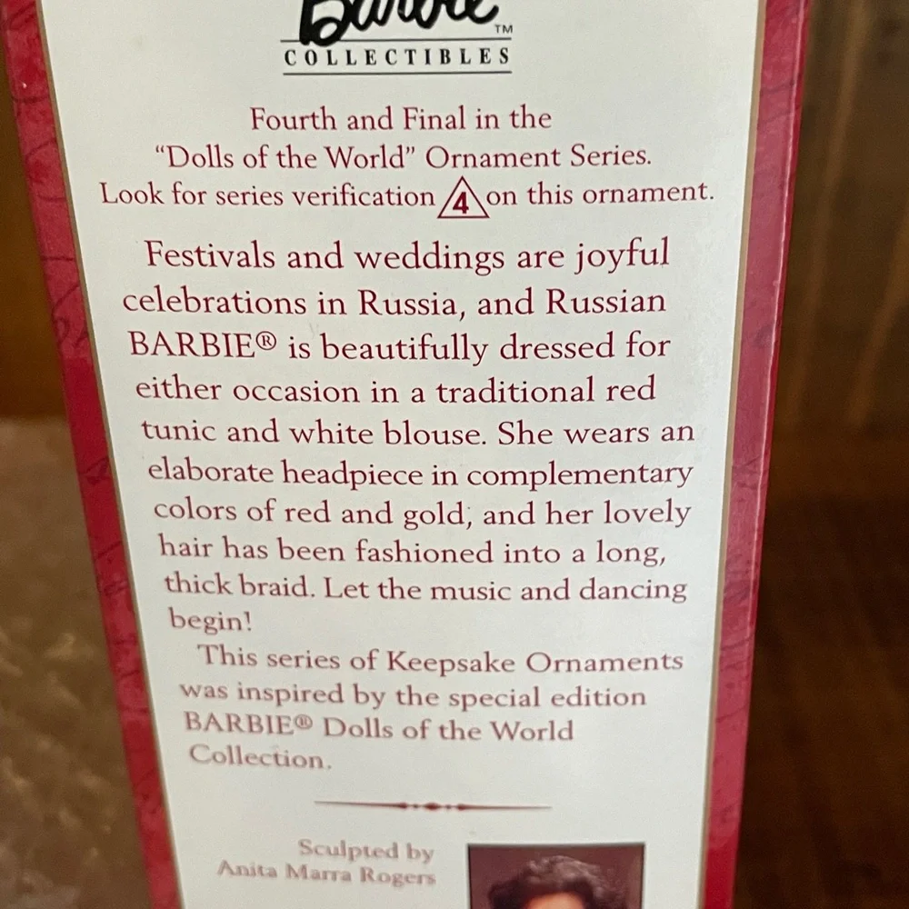 Hallmark Keepsake Ornament Russian Barbie Dolls of the World #4 in Series MINT